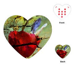 Rusty Globe Mallow Flower Playing Cards (heart) 