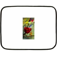 Rusty Globe Mallow Flower Double Sided Fleece Blanket (mini) 