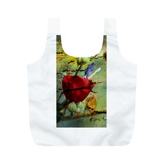 Rusty Globe Mallow Flower Full Print Recycle Bags (m)  by MichaelMoriartyPhotography