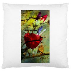 Rusty Globe Mallow Flower Large Flano Cushion Case (one Side) by MichaelMoriartyPhotography