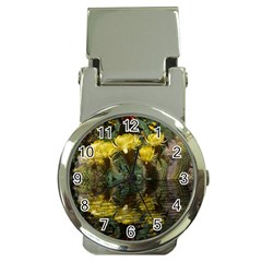 Cactus Flowers With Reflection Pool Money Clip Watches