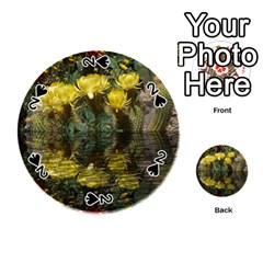 Cactus Flowers With Reflection Pool Playing Cards 54 (round) 