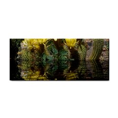 Cactus Flowers With Reflection Pool Hand Towel