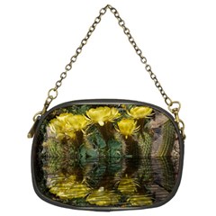 Cactus Flowers With Reflection Pool Chain Purses (two Sides) 