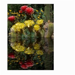 Cactus Flowers With Reflection Pool Large Garden Flag (two Sides)