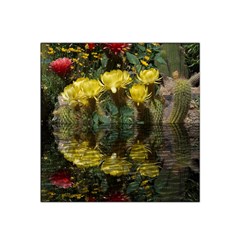 Cactus Flowers With Reflection Pool Satin Bandana Scarf