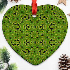 Geometric African Print Ornament (heart)  by dflcprints