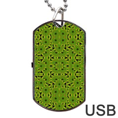 Geometric African Print Dog Tag Usb Flash (two Sides)  by dflcprints