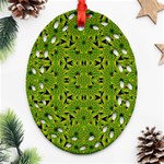 Geometric African Print Ornament (Oval Filigree)  Front