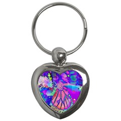 Psychedelic Butterfly Key Chains (heart) 