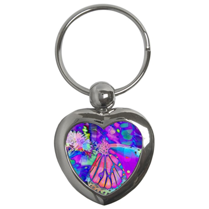 Psychedelic Butterfly Key Chains (Heart) 