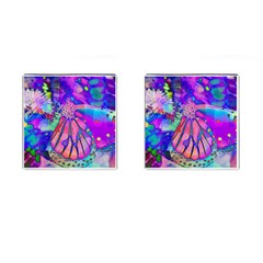 Psychedelic Butterfly Cufflinks (Square)