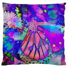 Psychedelic Butterfly Large Cushion Case (two Sides)