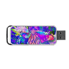 Psychedelic Butterfly Portable Usb Flash (two Sides)