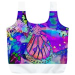 Psychedelic Butterfly Full Print Recycle Bags (L)  Front