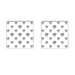 Love Ornate Motif Print Cufflinks (square) by dflcprints