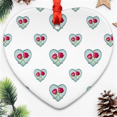 Love Ornate Motif Print Heart Ornament (2 Sides) by dflcprints