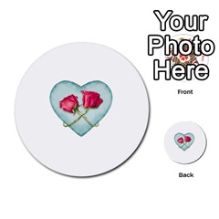 Love Ornate Motif  Multi-purpose Cards (round)  by dflcprints