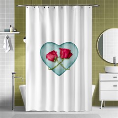 Love Ornate Motif  Shower Curtain 48  X 72  (small)  by dflcprints