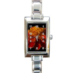 Marigold On Black Rectangle Italian Charm Watch