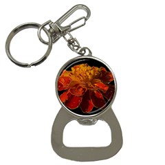 Marigold On Black Bottle Opener Key Chains