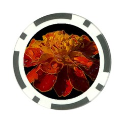 Marigold On Black Poker Chip Card Guards (10 Pack)  by MichaelMoriartyPhotography