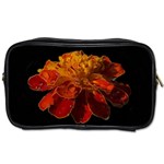 Marigold on Black Toiletries Bags 2-Side Front