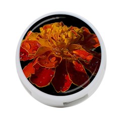 Marigold On Black 4-port Usb Hub (one Side)