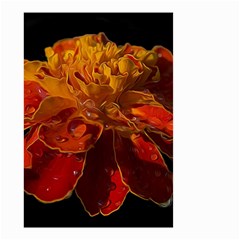 Marigold On Black Small Garden Flag (two Sides) by MichaelMoriartyPhotography