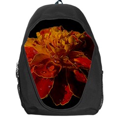 Marigold On Black Backpack Bag by MichaelMoriartyPhotography