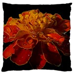 Marigold on Black Large Flano Cushion Case (Two Sides) Front