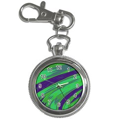 Swish Green Blue Key Chain Watches by BrightVibesDesign