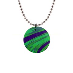 Swish Green Blue Button Necklaces by BrightVibesDesign