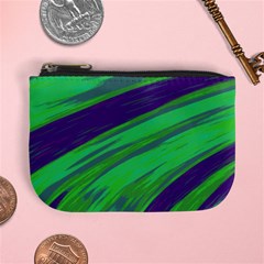 Swish Green Blue Mini Coin Purses by BrightVibesDesign