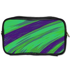 Swish Green Blue Toiletries Bags 2-side by BrightVibesDesign