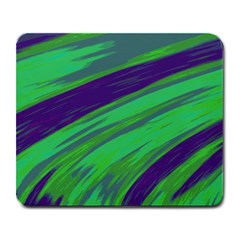 Swish Green Blue Large Mousepads by BrightVibesDesign