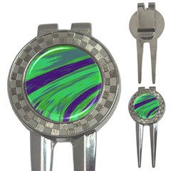 Swish Green Blue 3-in-1 Golf Divots by BrightVibesDesign