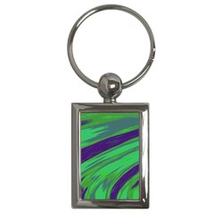 Swish Green Blue Key Chains (rectangle)  by BrightVibesDesign