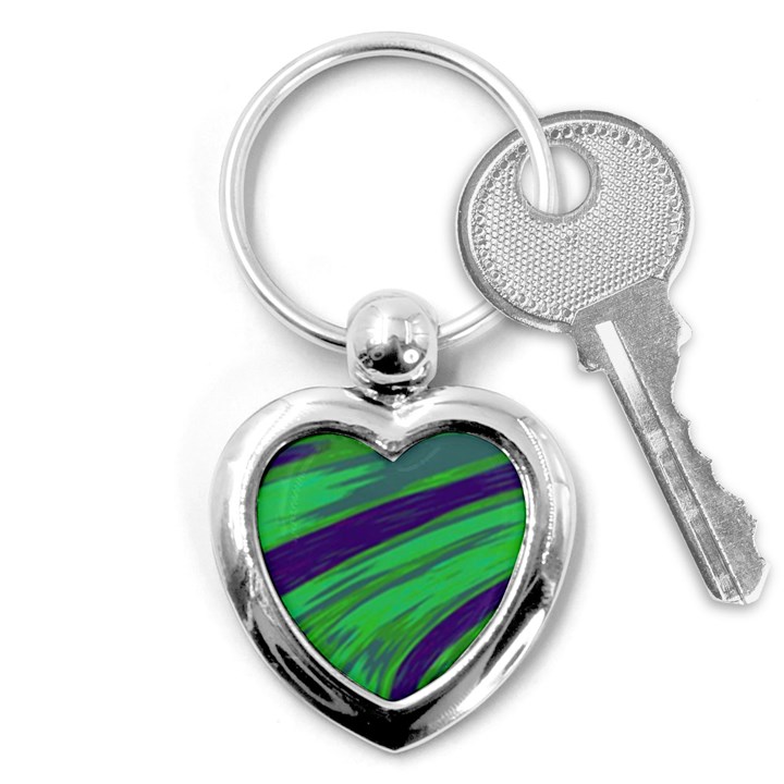 Swish Green Blue Key Chains (Heart) 