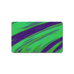 Swish Green Blue Magnet (name Card) by BrightVibesDesign