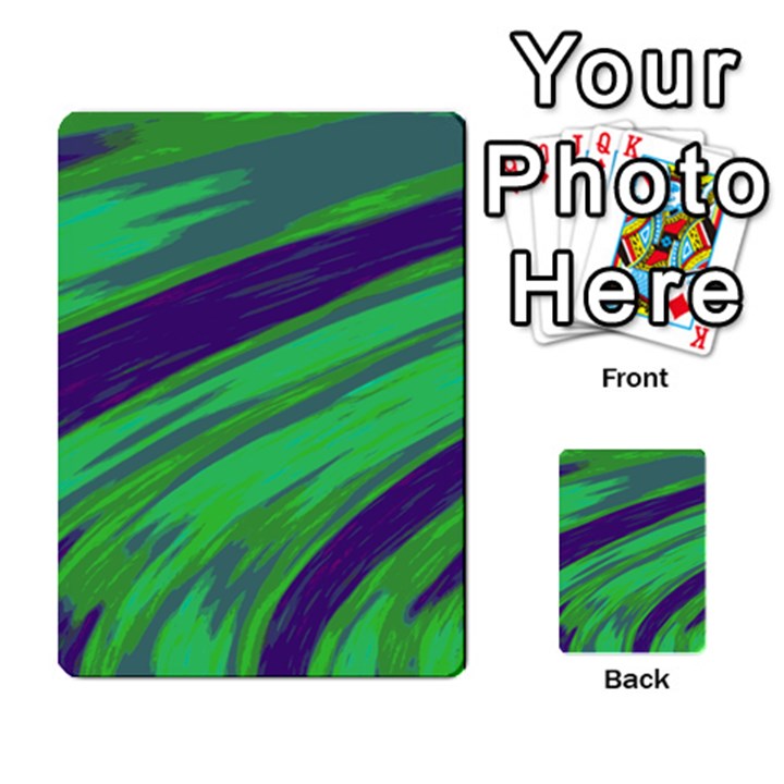 Swish Green Blue Multi-purpose Cards (Rectangle) 