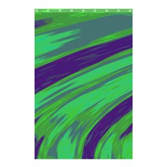 Swish Green Blue Shower Curtain 48  X 72  (small)  by BrightVibesDesign