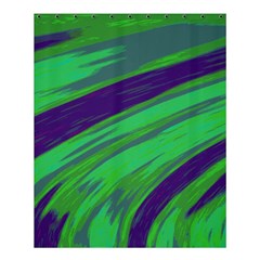 Swish Green Blue Shower Curtain 60  X 72  (medium)  by BrightVibesDesign