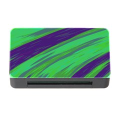 Swish Green Blue Memory Card Reader With Cf by BrightVibesDesign