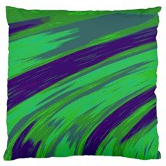 Swish Green Blue Standard Flano Cushion Case (one Side) by BrightVibesDesign