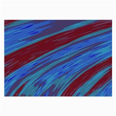 Swish Blue Red Abstract Large Glasses Cloth (2-side) by BrightVibesDesign