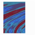 Swish Blue Red Abstract Small Garden Flag (Two Sides) Back