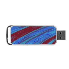 Swish Blue Red Abstract Portable Usb Flash (two Sides) by BrightVibesDesign