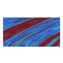 Swish Blue Red Abstract Satin Shawl by BrightVibesDesign