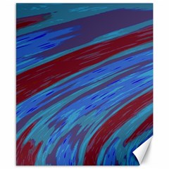 Swish Blue Red Abstract Canvas 8  X 10  by BrightVibesDesign